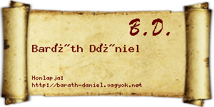 Baráth Dániel névjegykártya
